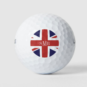 Flag of England with custom monogram  Golf Balls