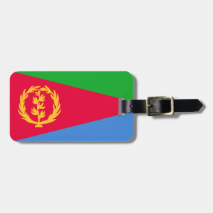 Flag of Eritrea Luggage Tag w/ leather strap