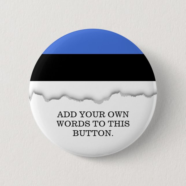 Flag of Estonia 2 Inch Round Button (Front)