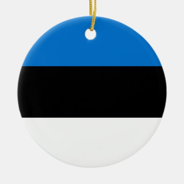 Flag of Estonia Ceramic Ornament (Front)