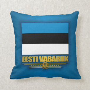 Flag of Estonia (Eesti Lipp) Throw Pillow