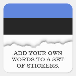 Flag of Estonia Square Sticker