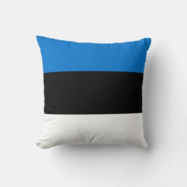 Flag of Estonia Throw Pillow (Front)