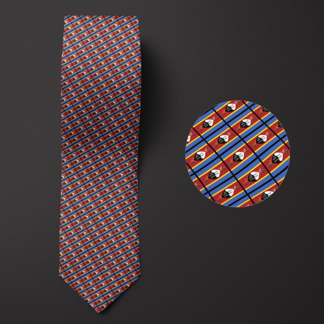 Flag of Eswatini Pattern Tie (Creator Uploaded)