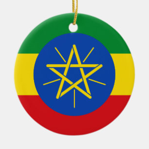 Flag of Ethiopia Ceramic Ornament