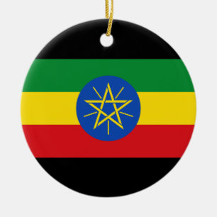Flag of Ethiopia Ceramic Ornament