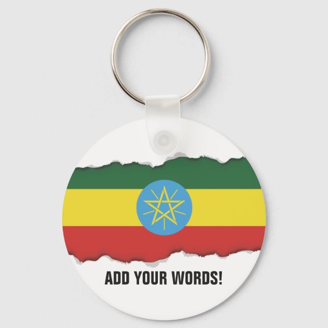 Flag of Ethiopia Keychain (Front)