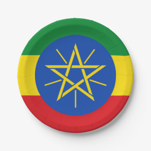Flag of Ethiopia Paper Plates