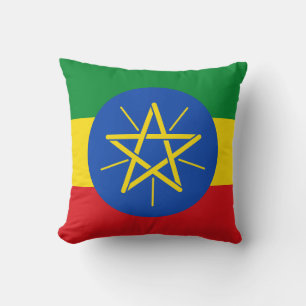 Flag of Ethiopia Throw Pillow