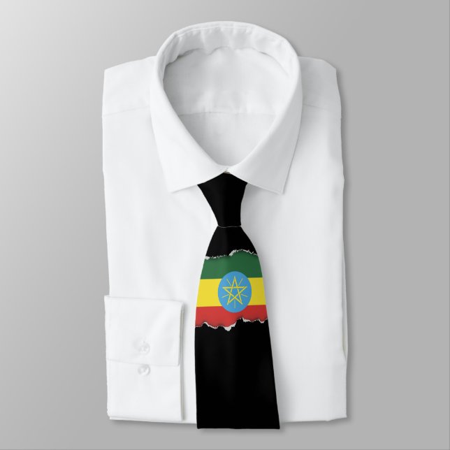 Flag of Ethiopia Tie (Tied)