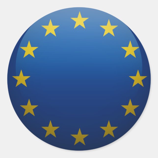 Flag of Europe Classic Round Sticker (Front)