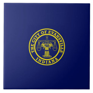 Flag of Evansville (Indiana) Tile