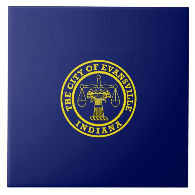 Flag of Evansville (Indiana) Tile (Front)
