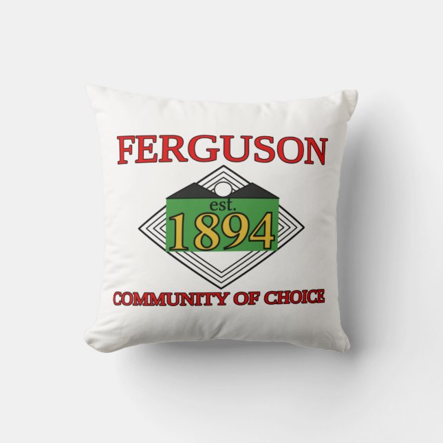 Flag of Ferguson, Missouri Throw Pillow (Front)