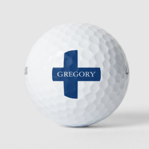 Flag of Finlad With Custom Name Golf Balls