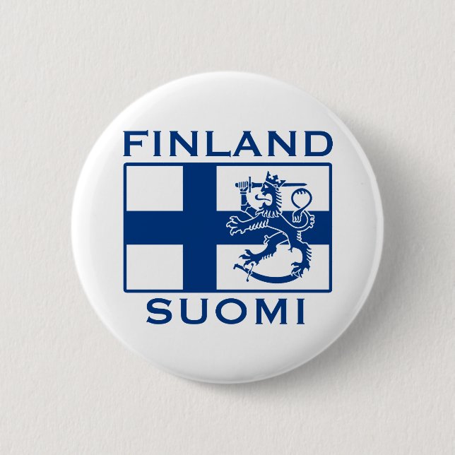 Flag of Finland 2 Inch Round Button (Front)