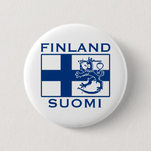 Flag of Finland 2 Inch Round Button