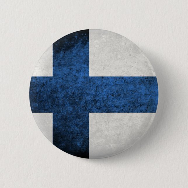 Flag of Finland 2 Inch Round Button (Front)