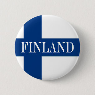 Flag of Finland Blue Cross Suomi 2 Inch Round Button