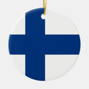 Flag of Finland Ceramic Ornament