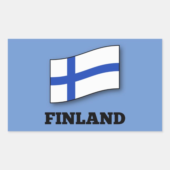 Flag of Finland design Sticker (Front)