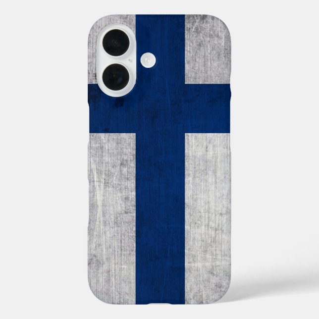 Flag of Finland Grunge Case-Mate iPhone Case (Back)