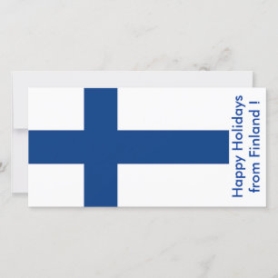Flag of Finland, Happy Holidays from Finland Holiday Card