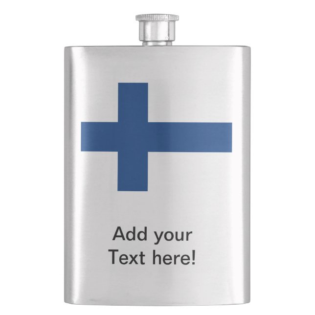 Flag of Finland Hip Flask (Front)
