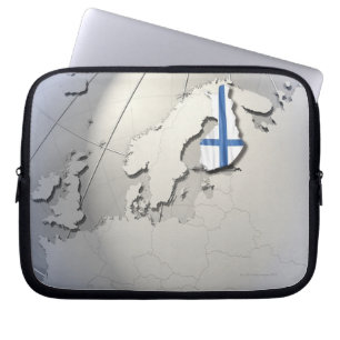Flag of Finland Laptop Sleeve