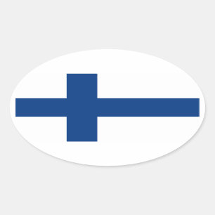 Flag of Finland Oval Sticker