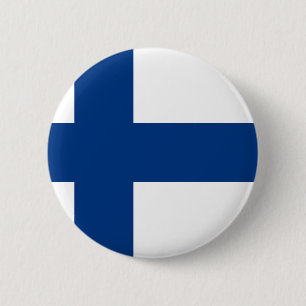 Flag of Finland - Suomen Lippu - Siniristilippu 2 Inch Round Button