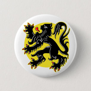 Flag of Flanders 2 Inch Round Button
