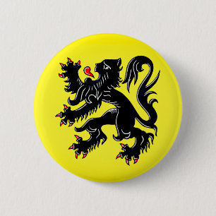 Flag of Flanders 2 Inch Round Button