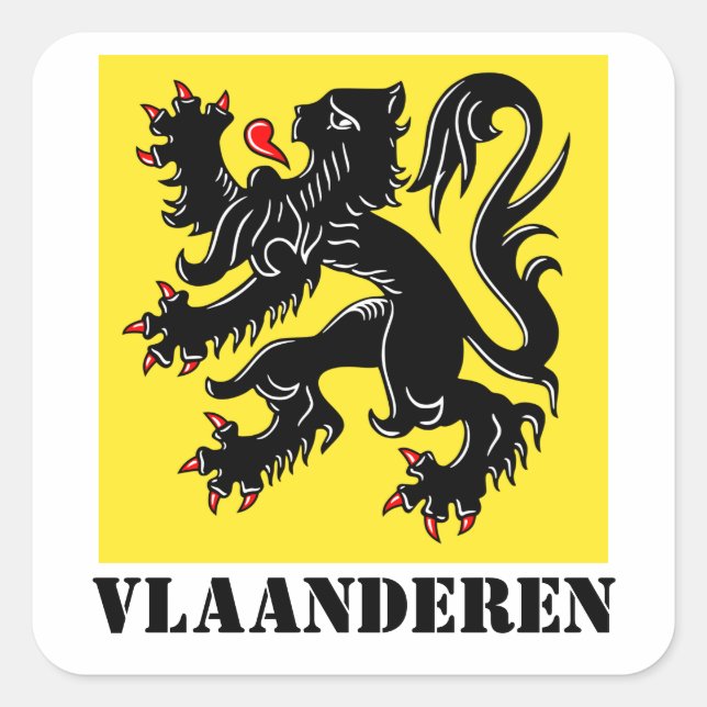 Flag of Flanders Square Sticker (Front)