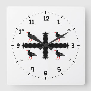 Flag of Flintshire Square Wall Clock