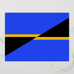 Flag of Folsom, California Foil Holiday Postcard