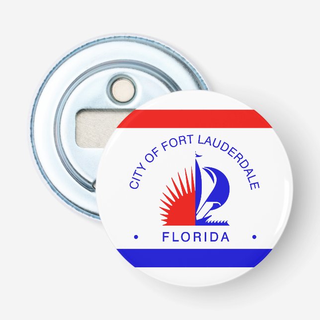 Flag of Fort Lauderdale, Florida Bottle Opener (Front)
