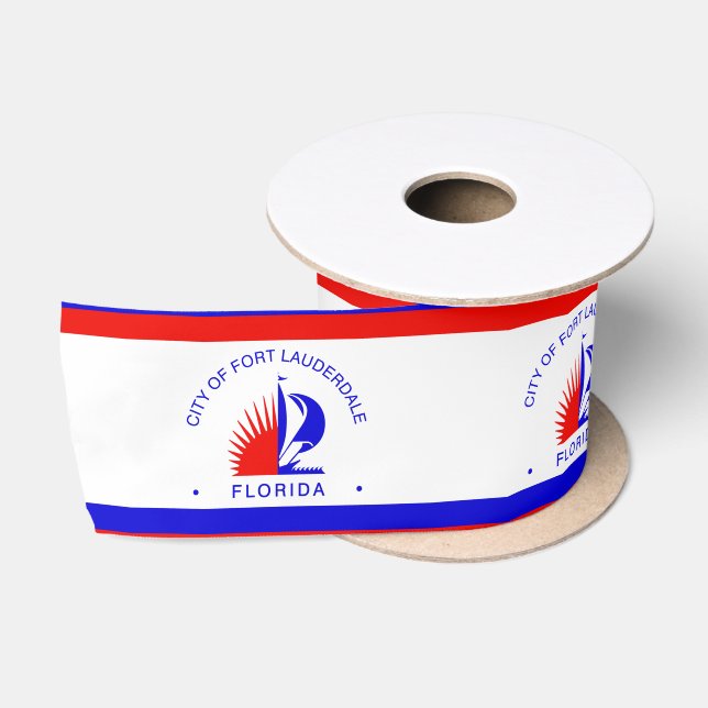 Flag of Fort Lauderdale, Florida Satin Ribbon (Spool)