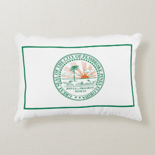 Flag of Fort Pembroke Pines, Florida Accent Pillow