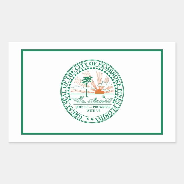 Flag of Fort Pembroke Pines, Florida Sticker (Front)