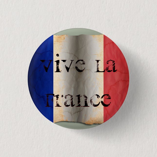 Flag of France 1 Inch Round Button (Front)