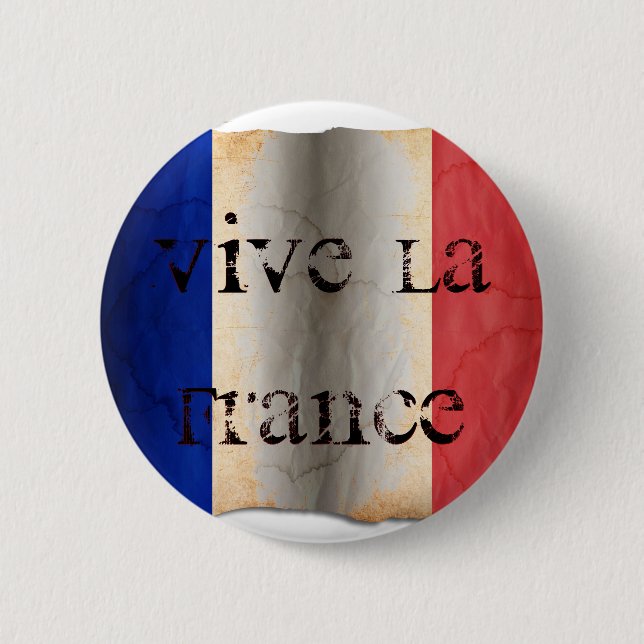 Flag of France 2 Inch Round Button (Front)