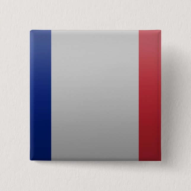 Flag of France 2 Inch Square Button (Front)