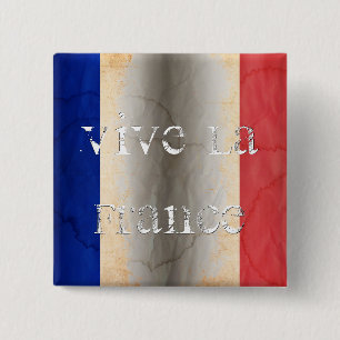 Flag of France 2 Inch Square Button