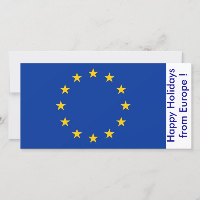 Flag of France, Happy Holidays from Europe Holiday Card (Front)