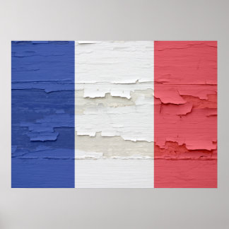 Flag of France Weathered Poster