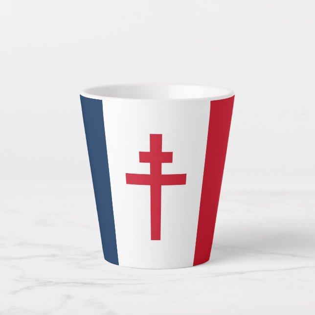 Flag of Free France Latte Mug (Front)