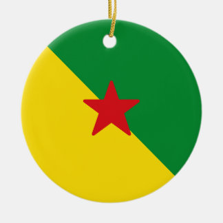 Flag of French Guiana Ceramic Ornament