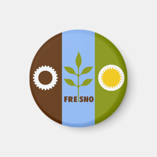 Flag of Fresno, California Magnet
