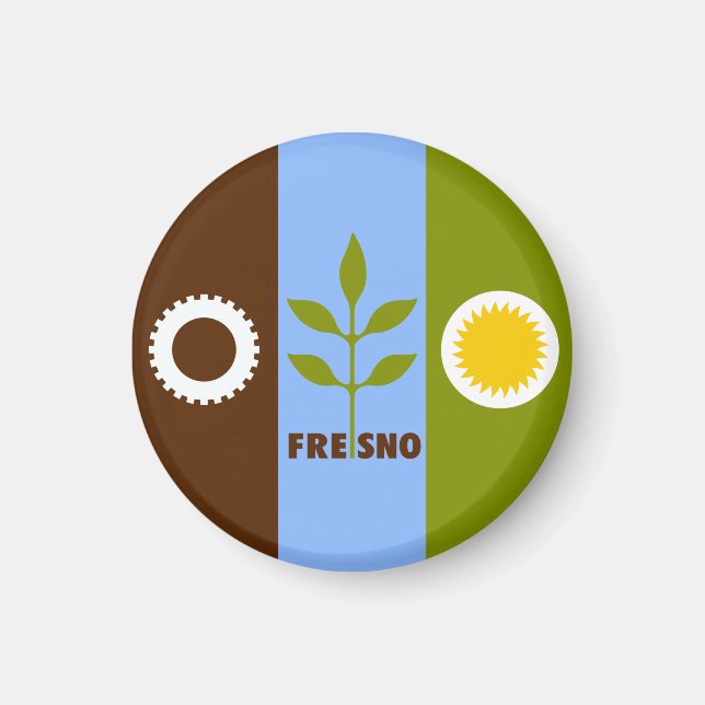 Flag of Fresno, California Magnet (Front)